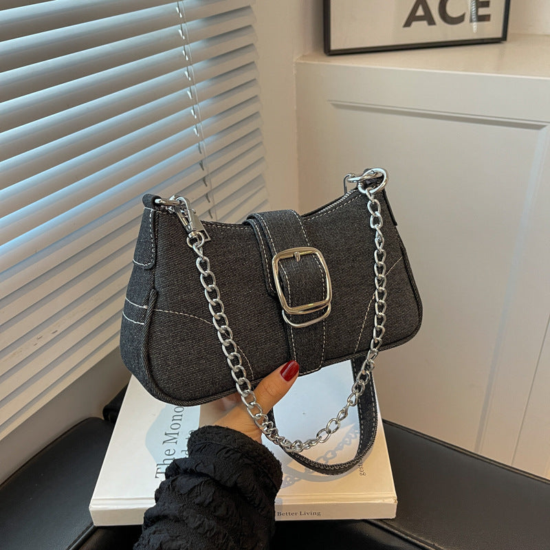 Denim Women's Fashion Chains Handbag