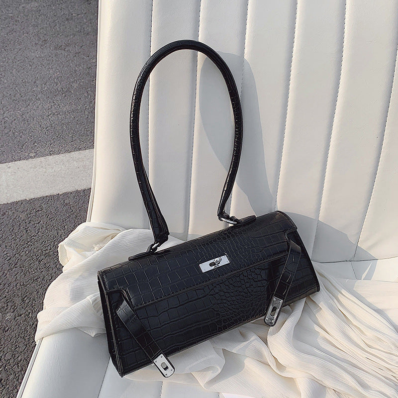 Stone Pattern Retro Fashion Underarm Handbag