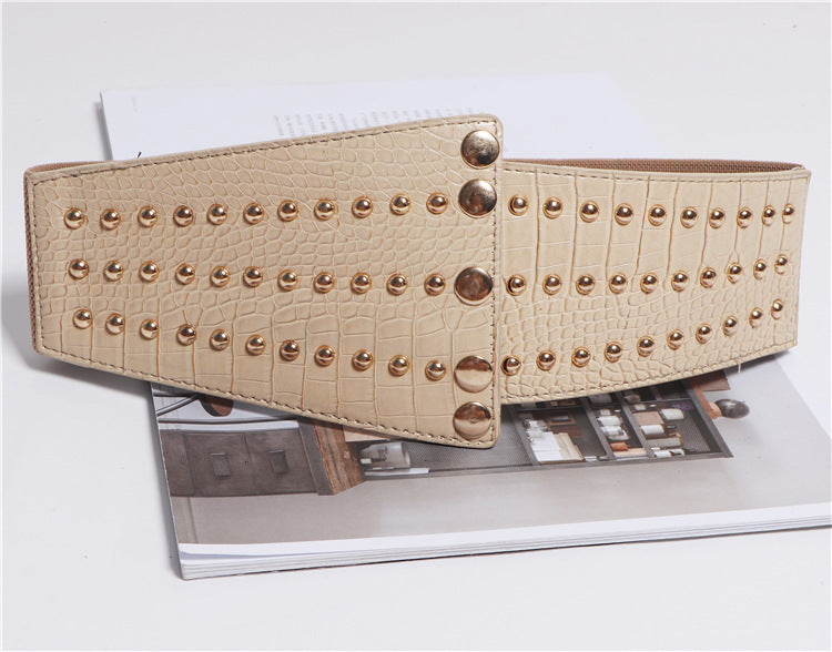 Studded Retro Wide Belt