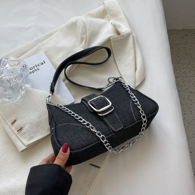 Denim Women's Fashion Chains Handbag
