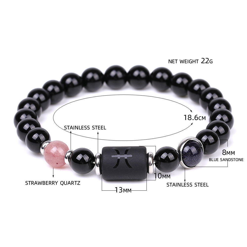 Men Twelve Constellations Fashion Bracelets