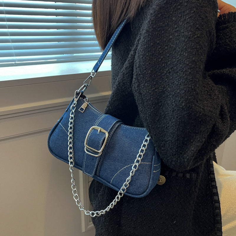 Denim Women's Fashion Chains Handbag