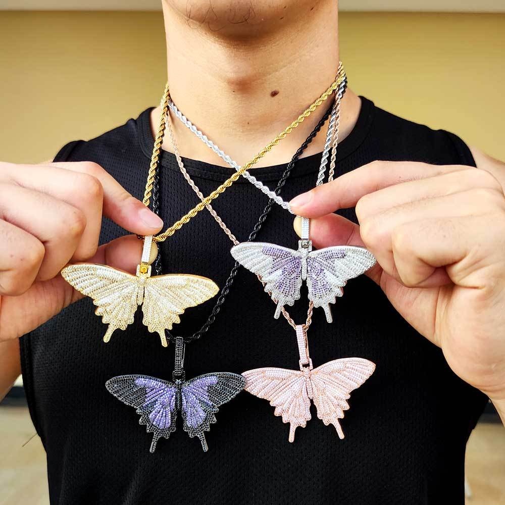 Large Butterfly Pendant Necklace