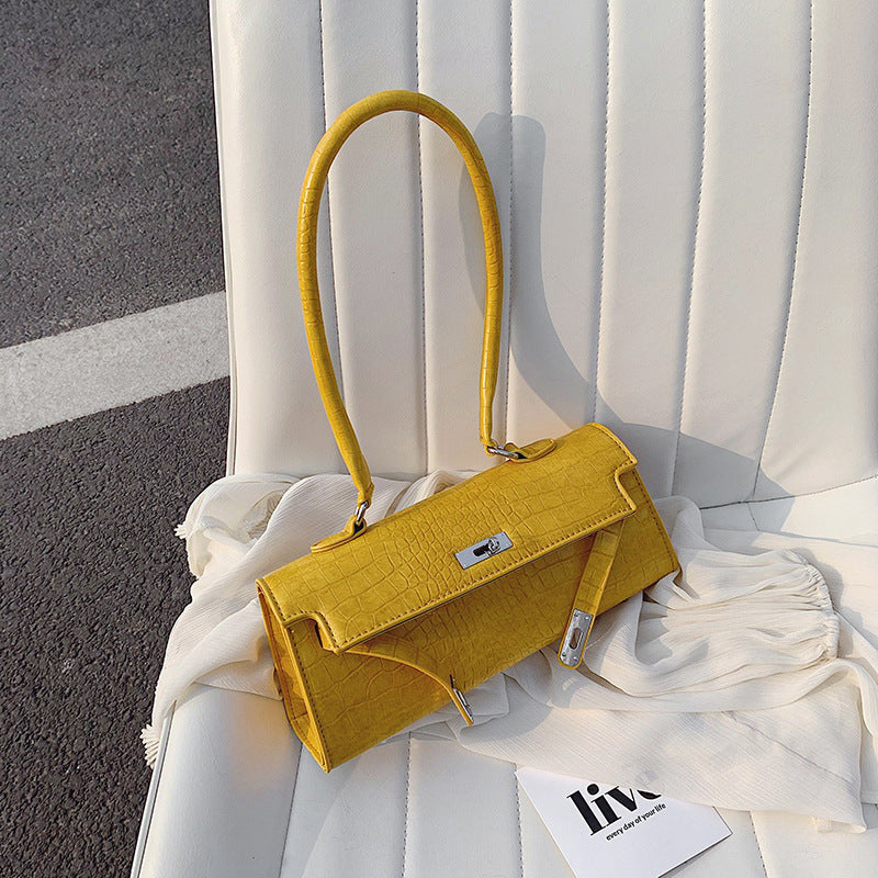 Stone Pattern Retro Fashion Underarm Handbag