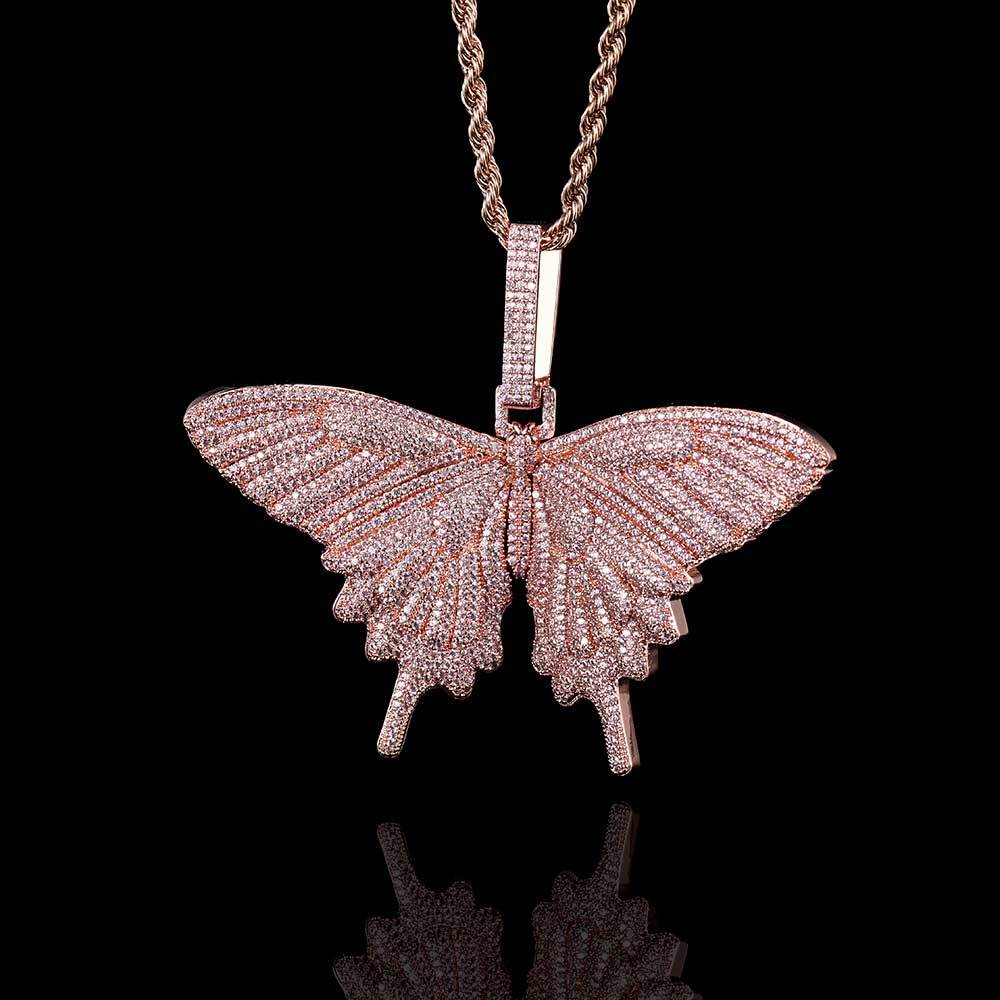 Large Butterfly Pendant Necklace