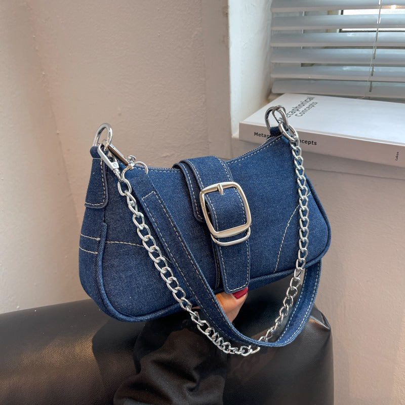 Denim Women's Fashion Chains Handbag