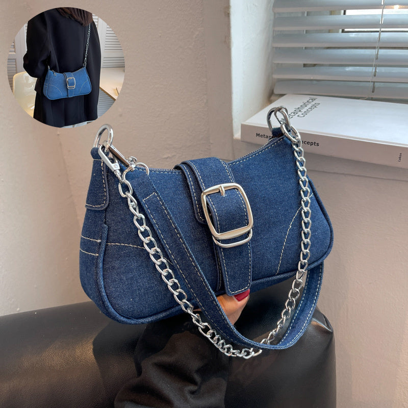 Denim Women's Fashion Chains Handbag