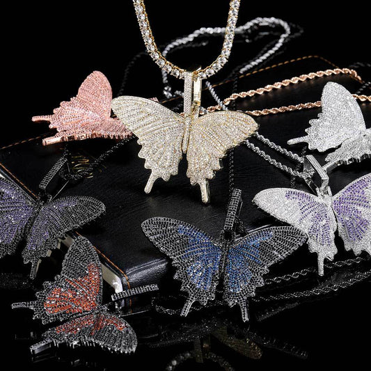 Large Butterfly Pendant Necklace